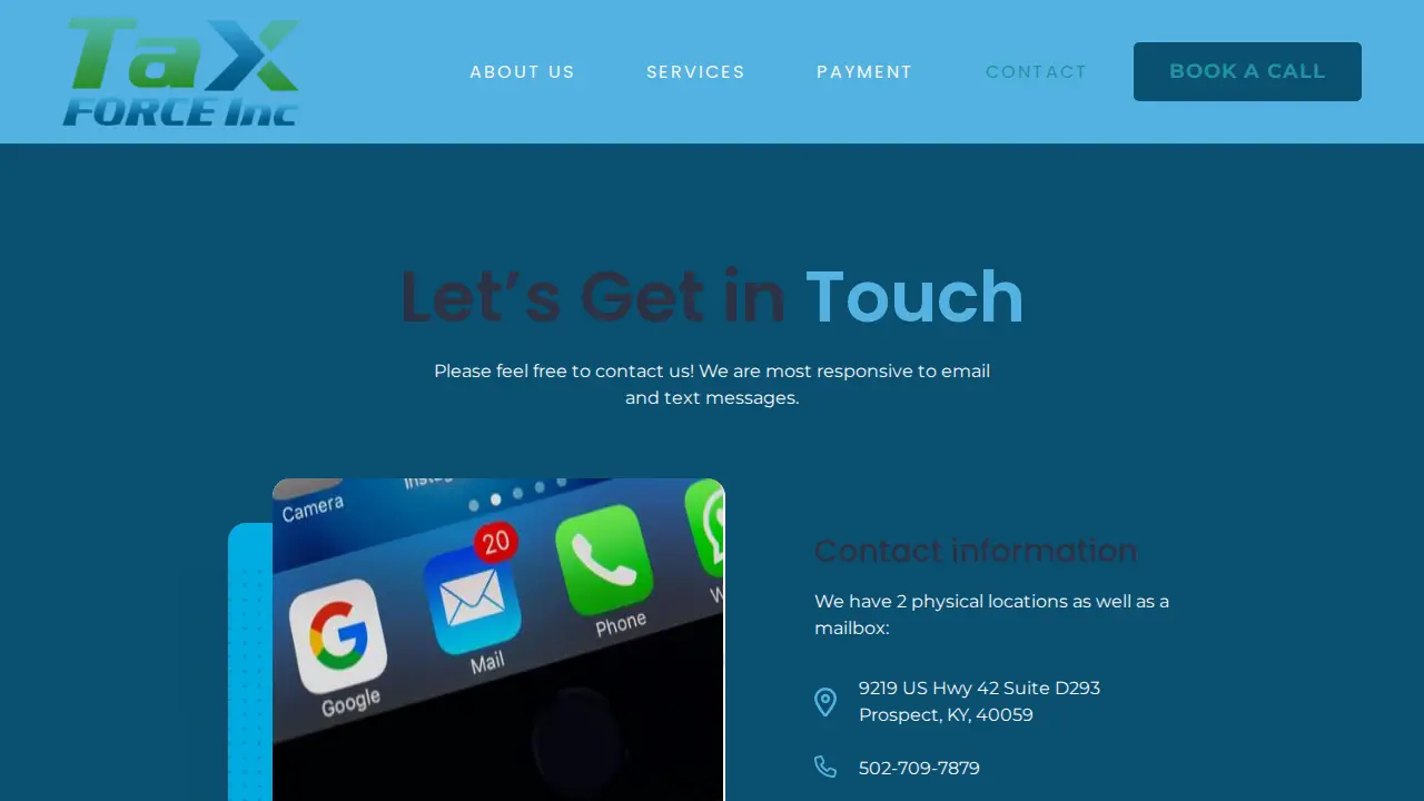 Tax Force Inc page