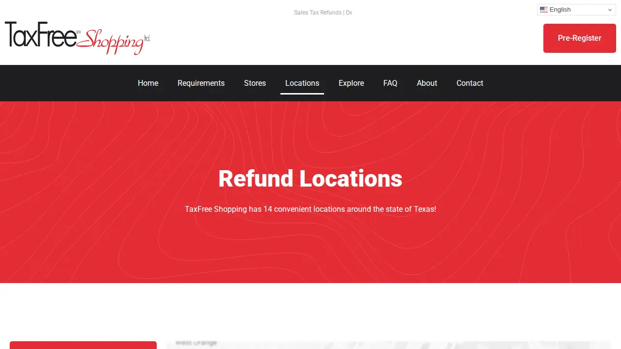 TaxFree Shopping page