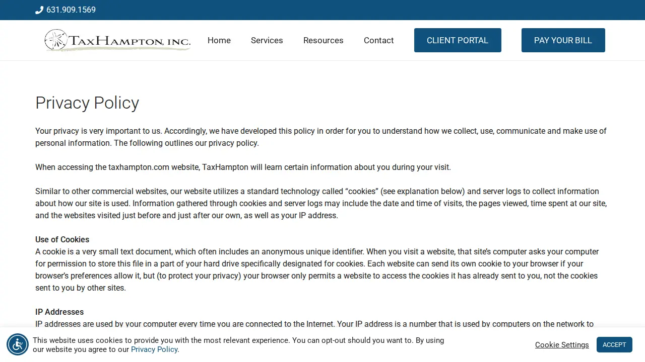 TaxHampton, Inc. page