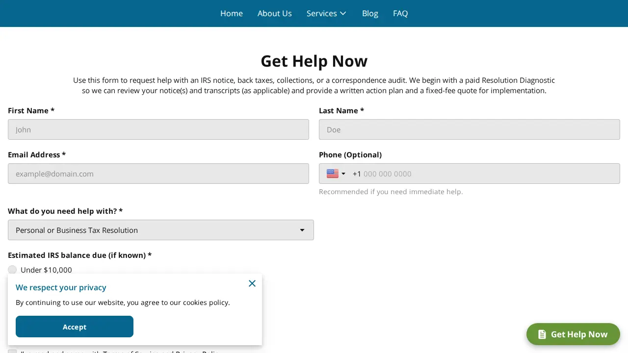 Taxhauz LLC page