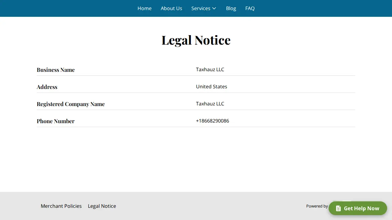 Taxhauz LLC page