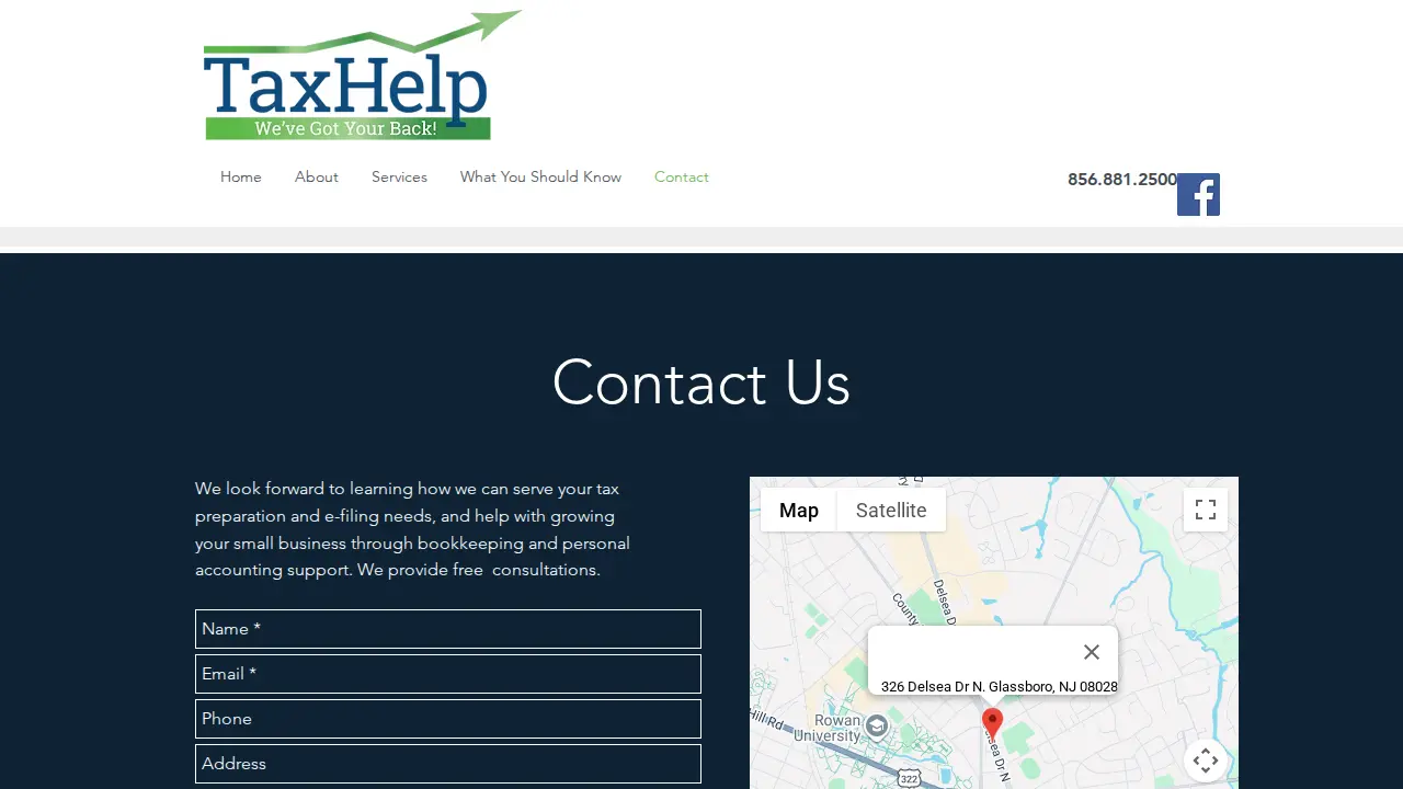 Tax Help page
