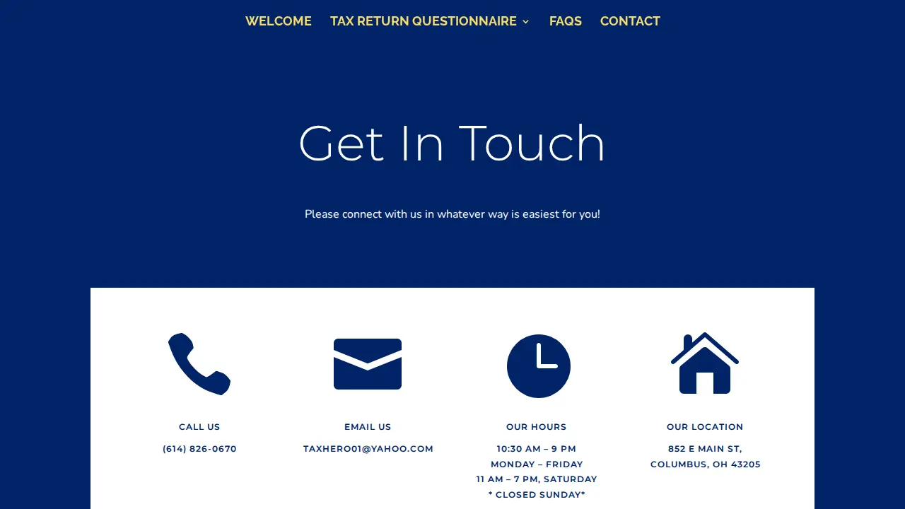 Tax Hero Business Services LLC page