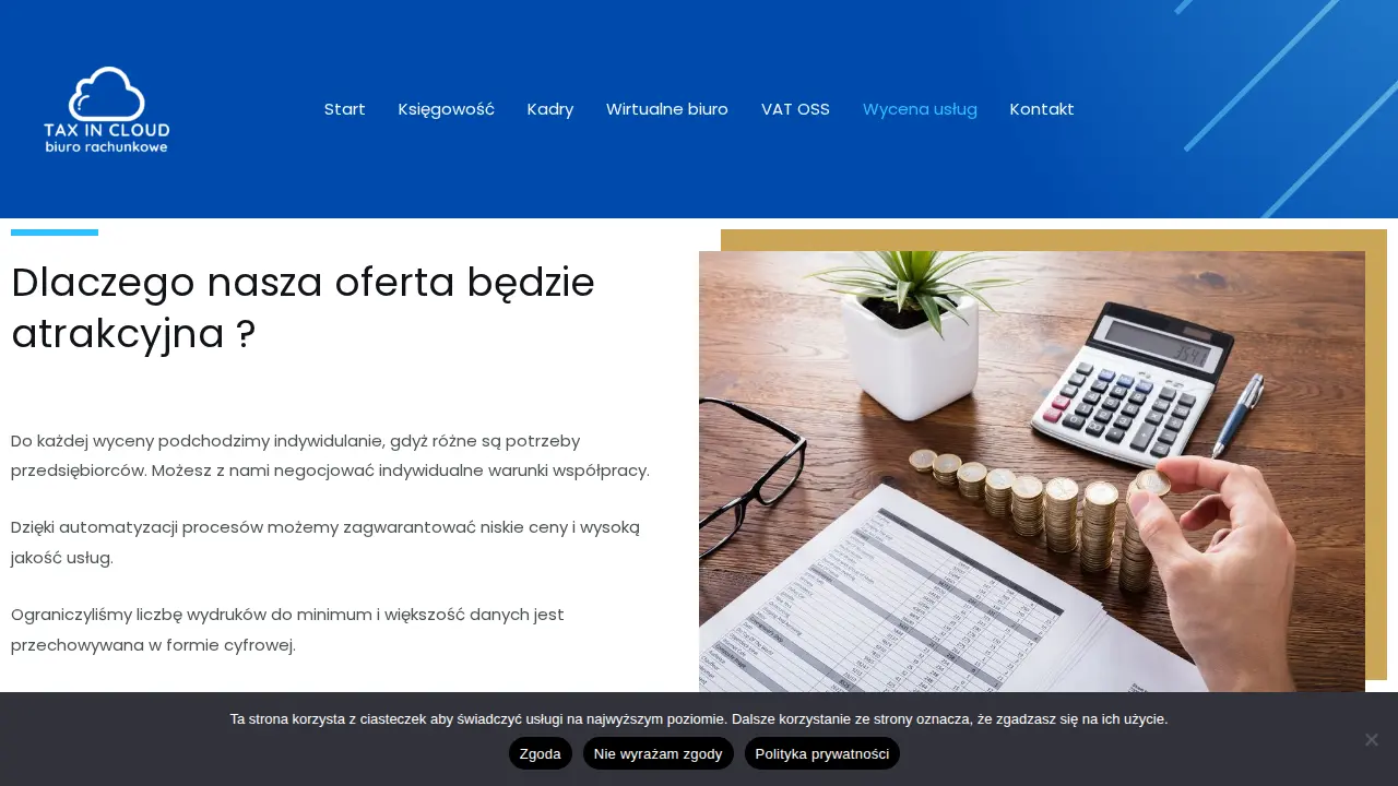 TAX IN CLOUD Biuro Rachunkowe Warszawa page