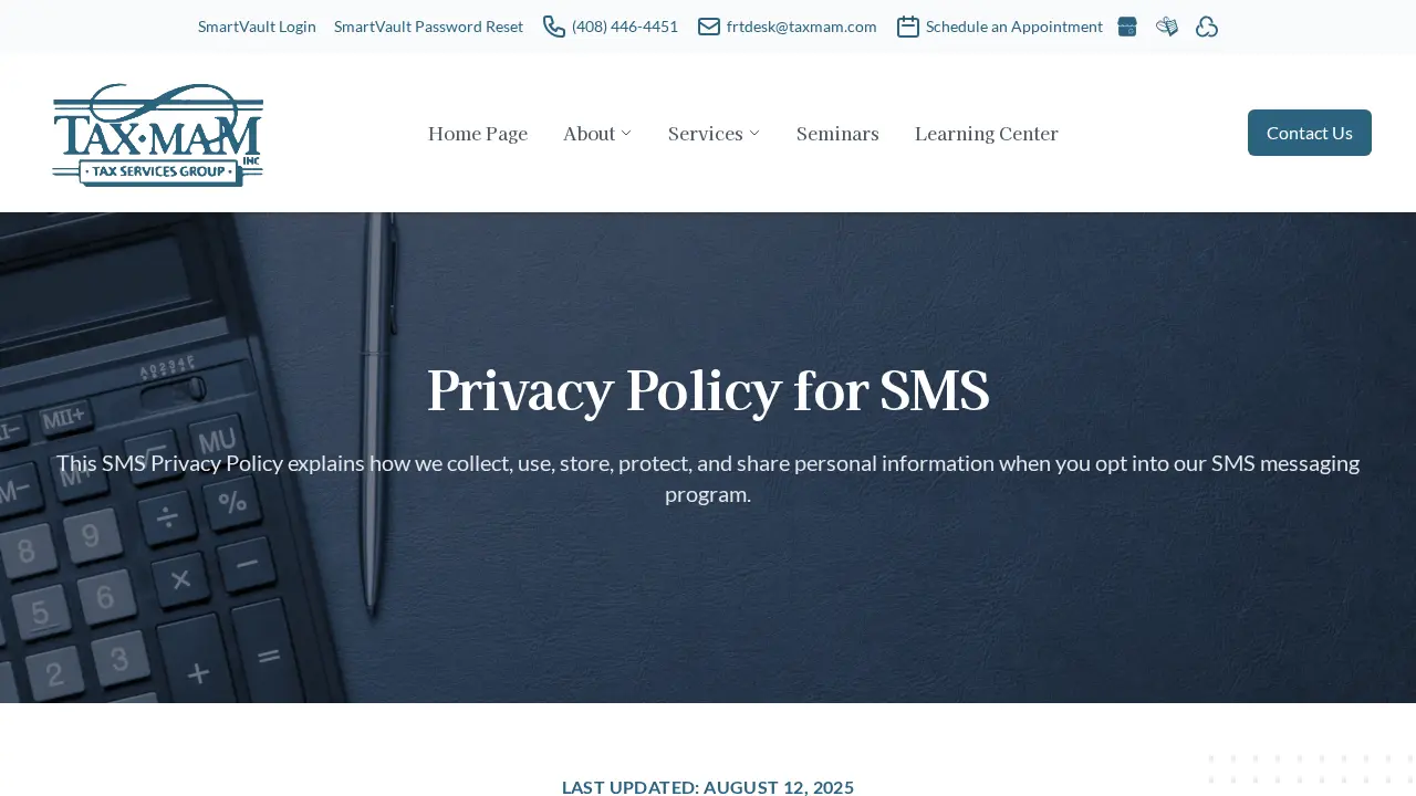 TaxMam, Inc., page