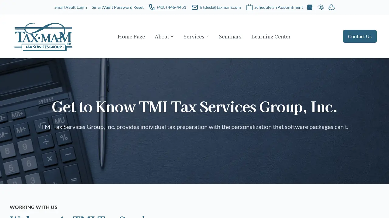 TaxMam, Inc., page