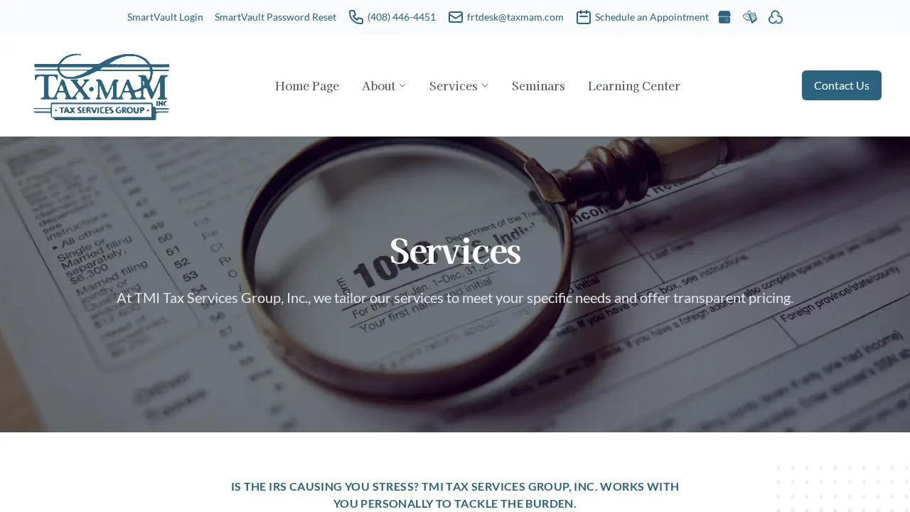 TaxMam, Inc., page