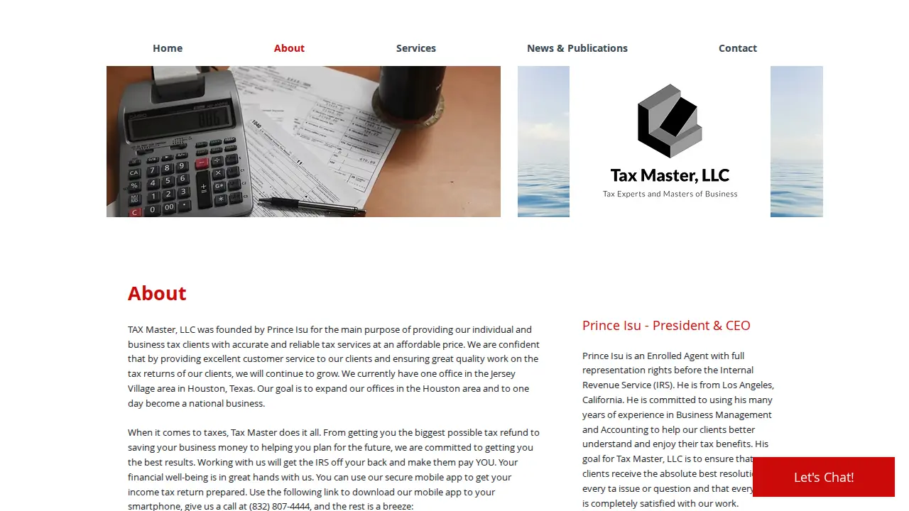 TAX Master, LLC page