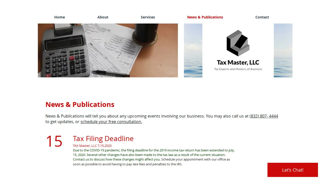 TAX Master, LLC page