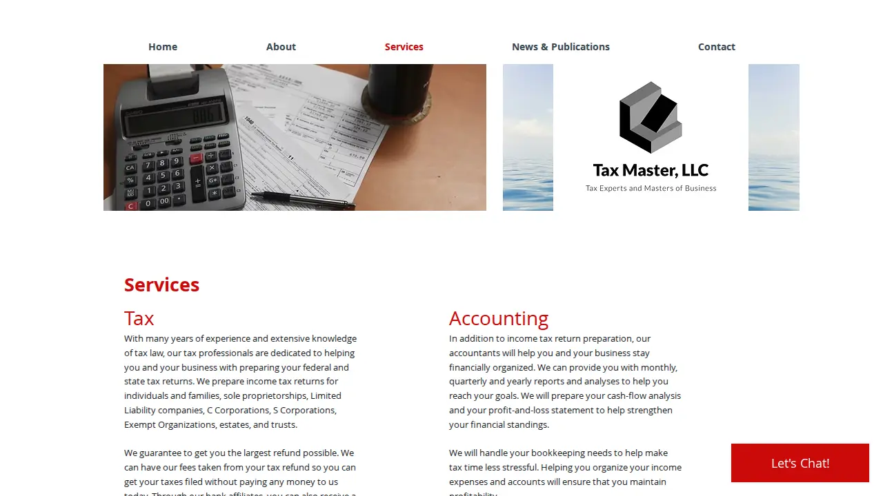 TAX Master, LLC page
