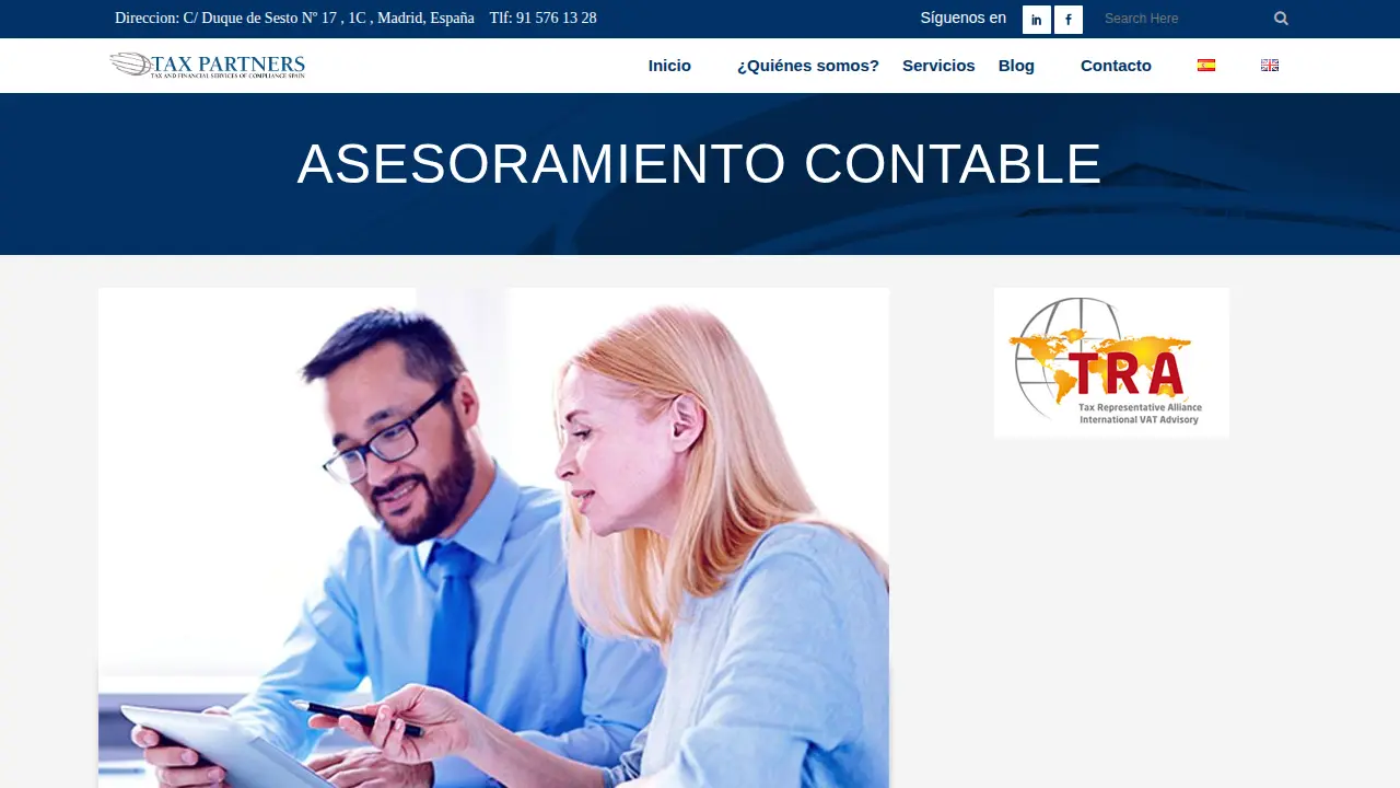 Tax and Financial Services of Compliance S.L. page