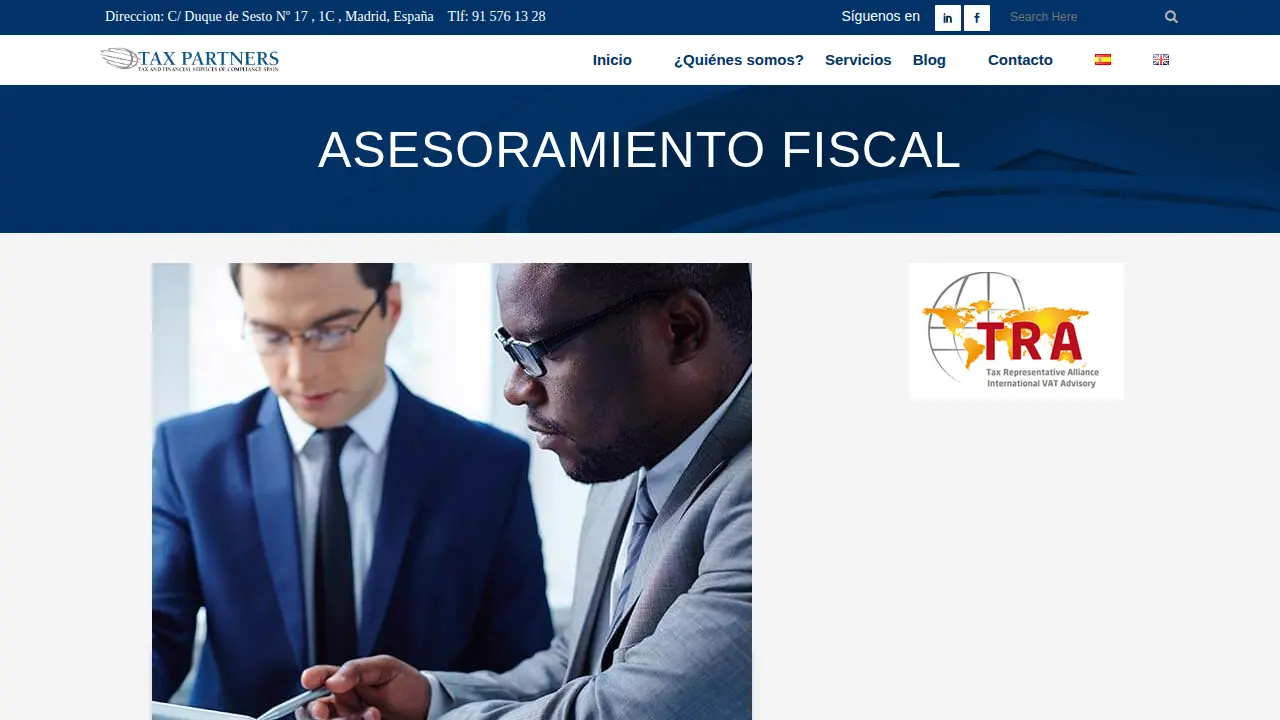 Tax and Financial Services of Compliance S.L. page
