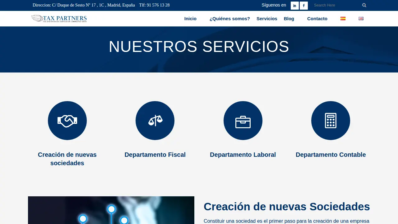 Tax and Financial Services of Compliance S.L. page