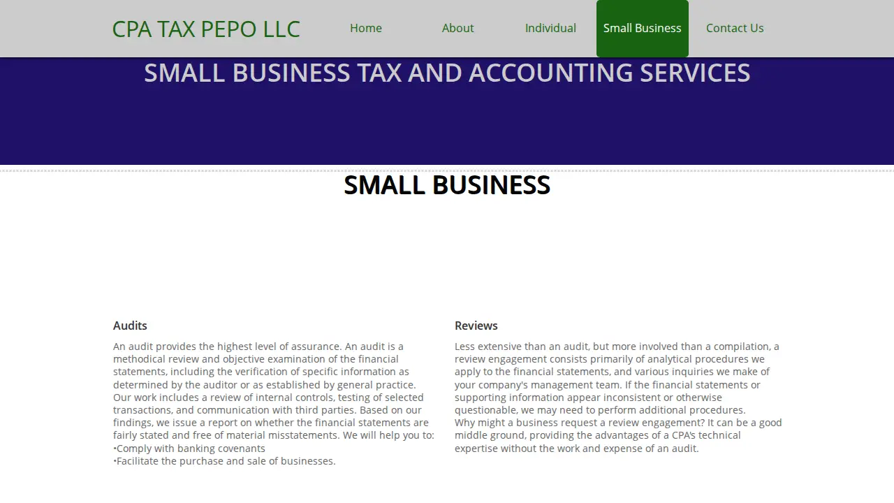 TAX PEPO LLC dba Daniel Njenga CPA page