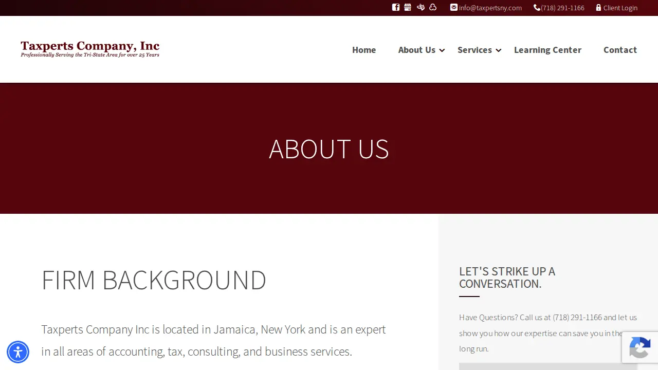 Taxperts Company, Inc. page