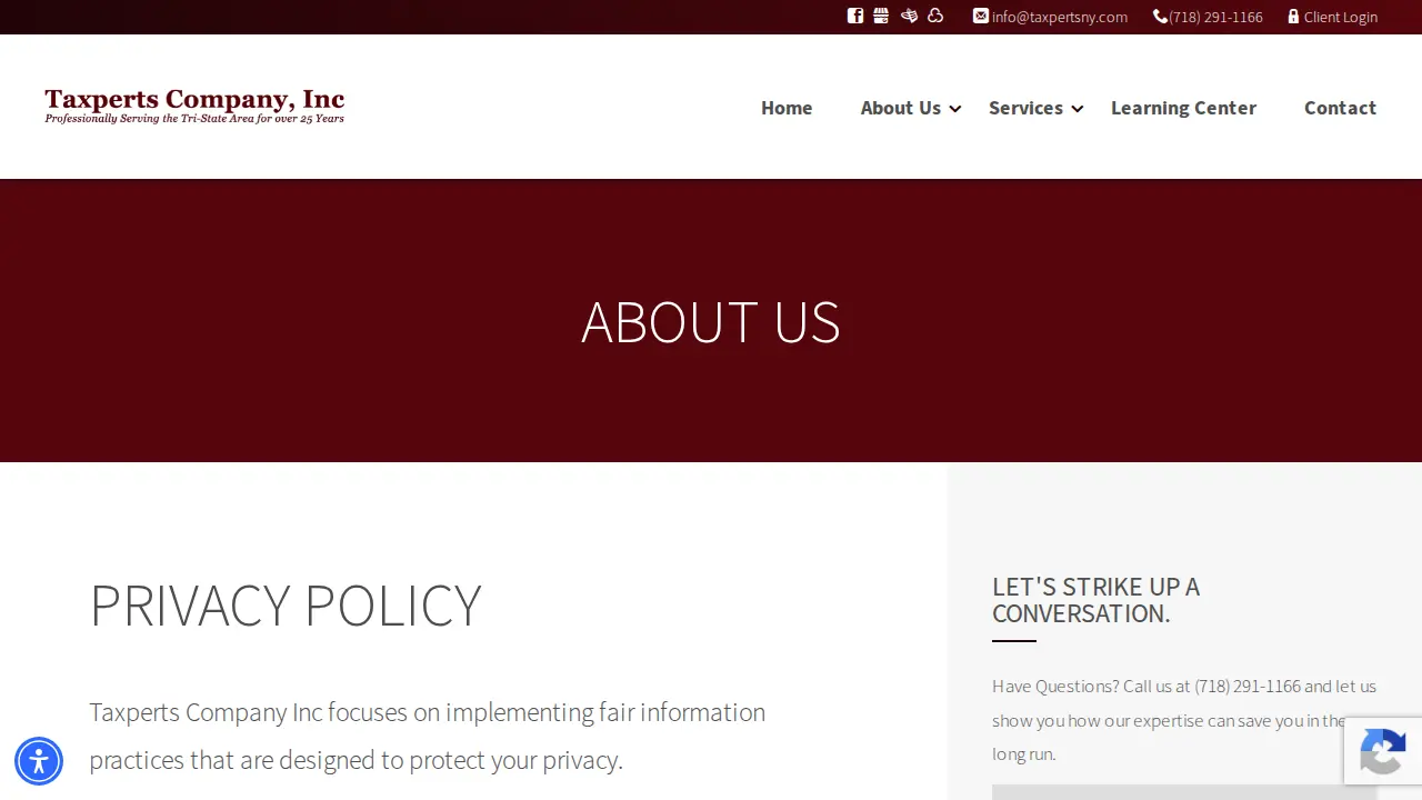 Taxperts Company, Inc. page