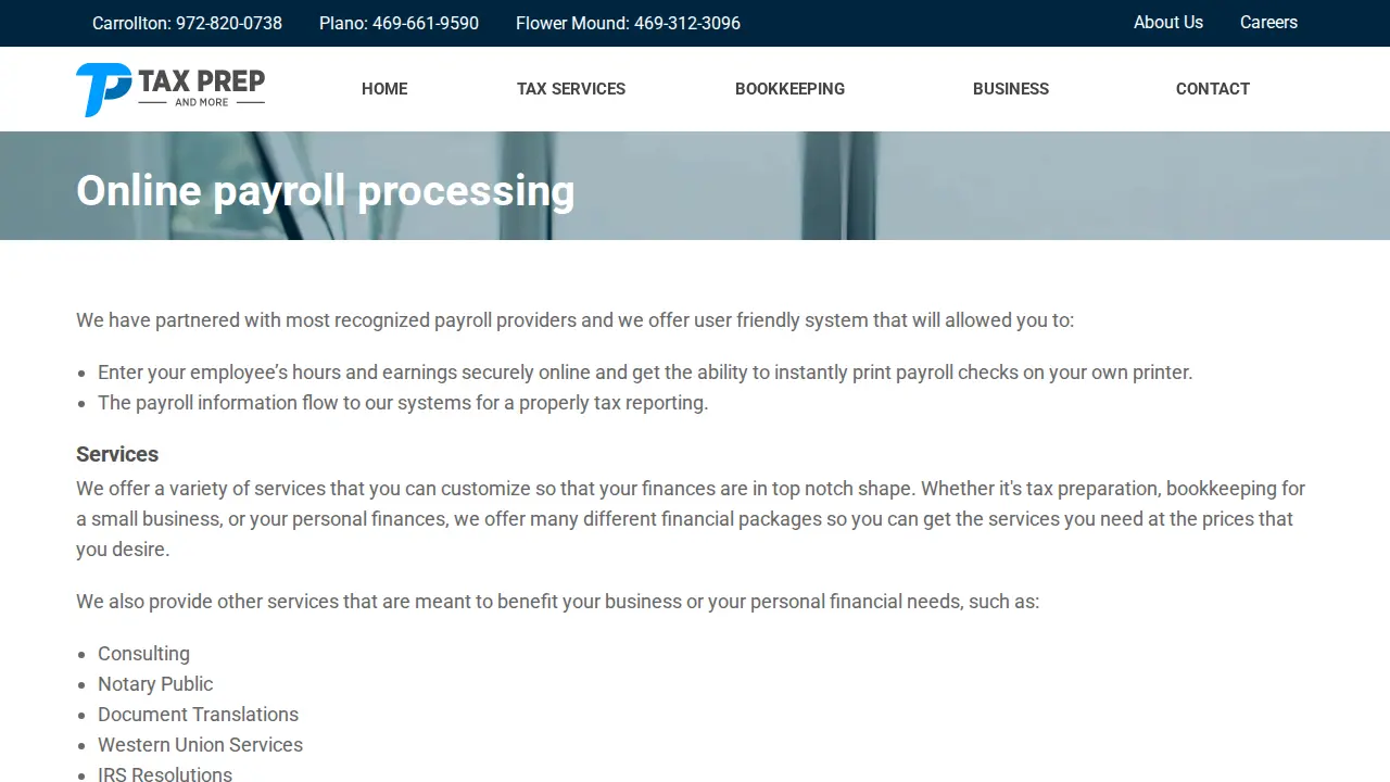 Tax Prep and More: Ramirez Accounting page