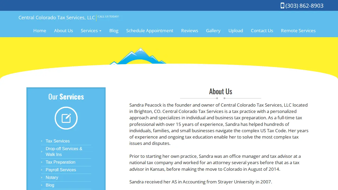 Central Colorado Tax Services, LLC page