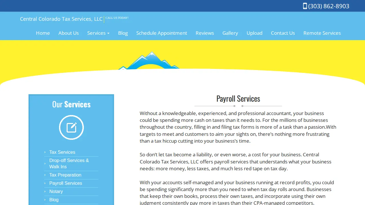 Central Colorado Tax Services, LLC page