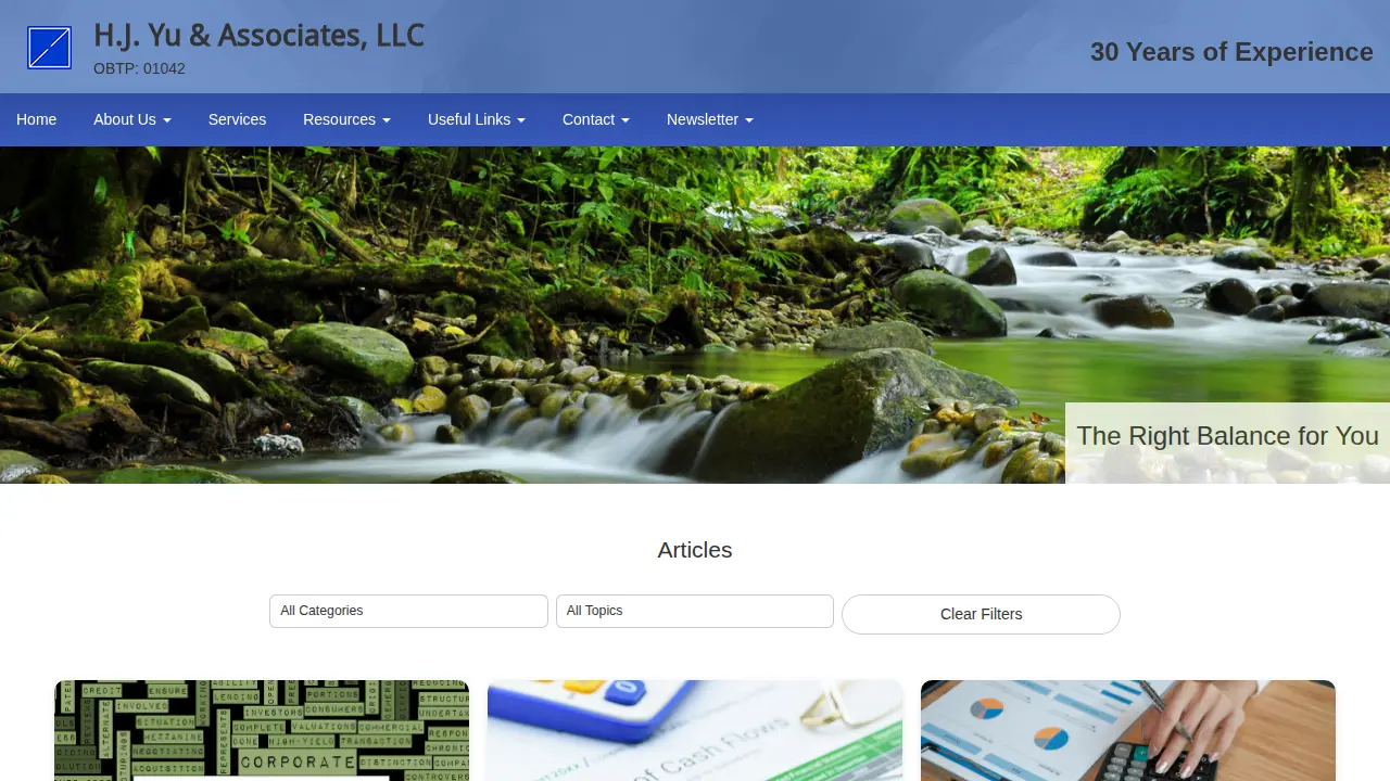 H J Tax Service page
