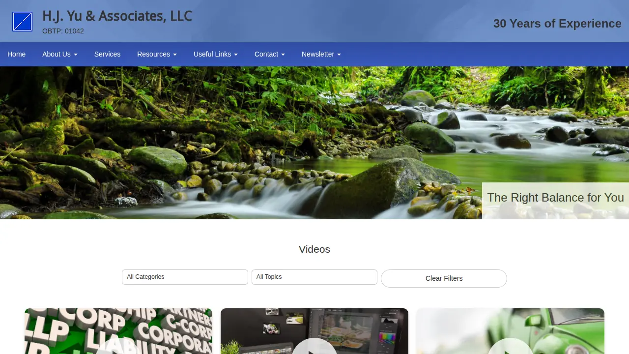 H J Tax Service page