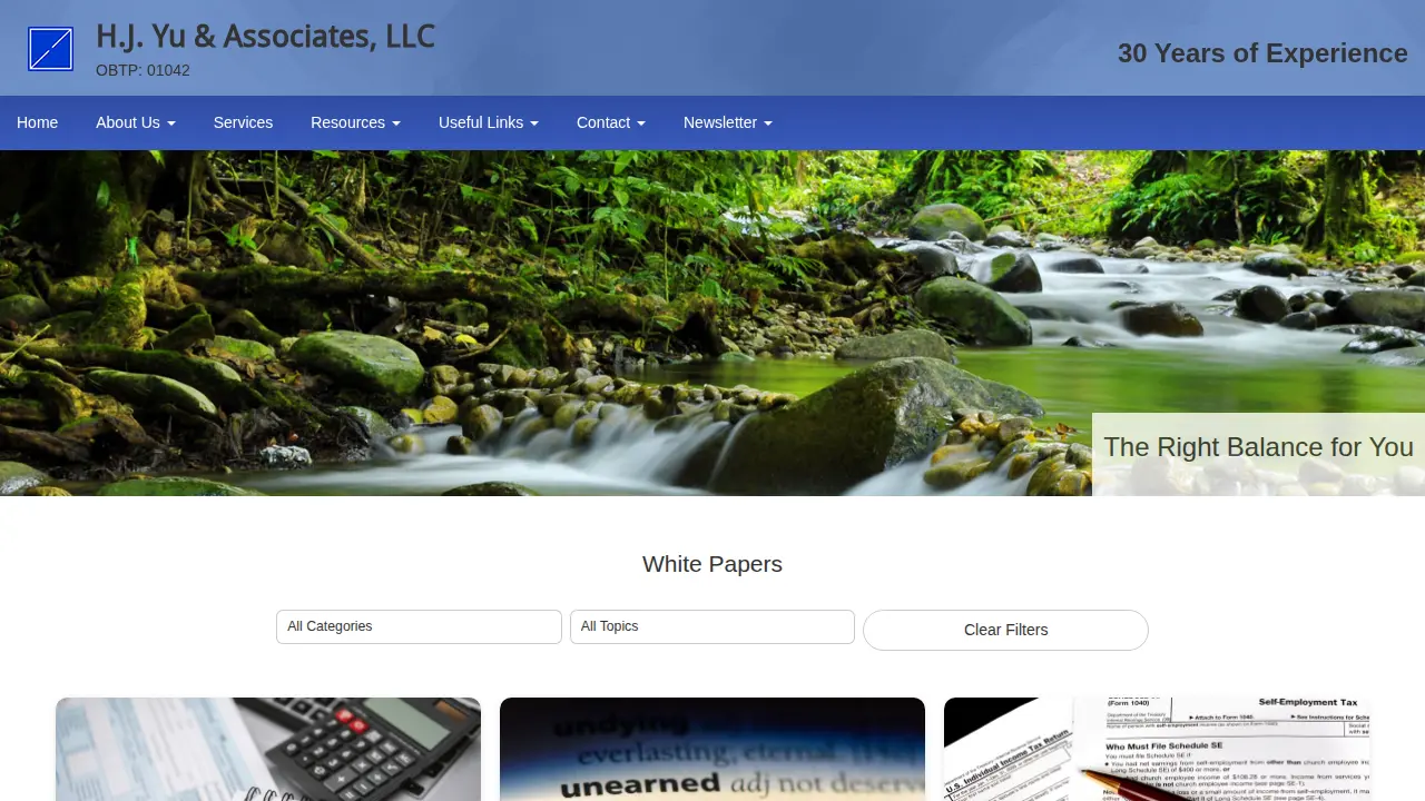 H J Tax Service page
