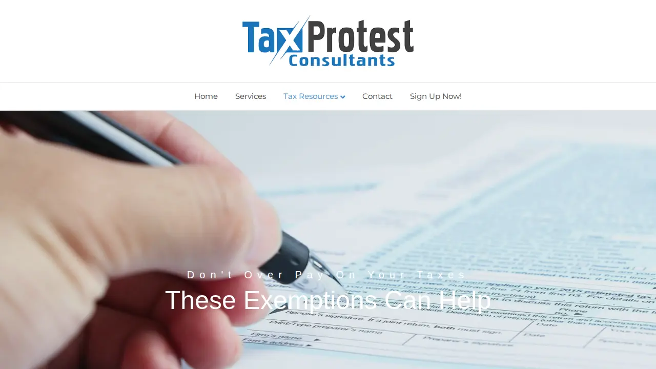Tax Protest Consultants page