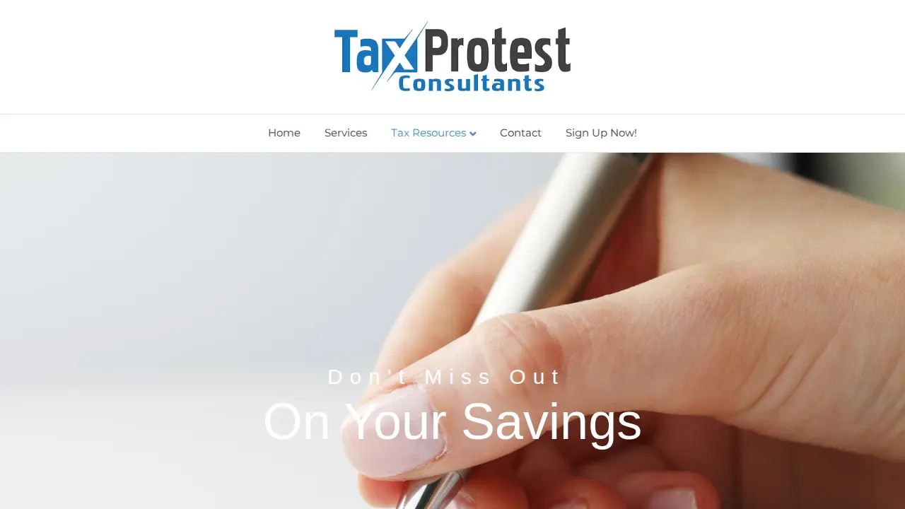 Tax Protest Consultants page