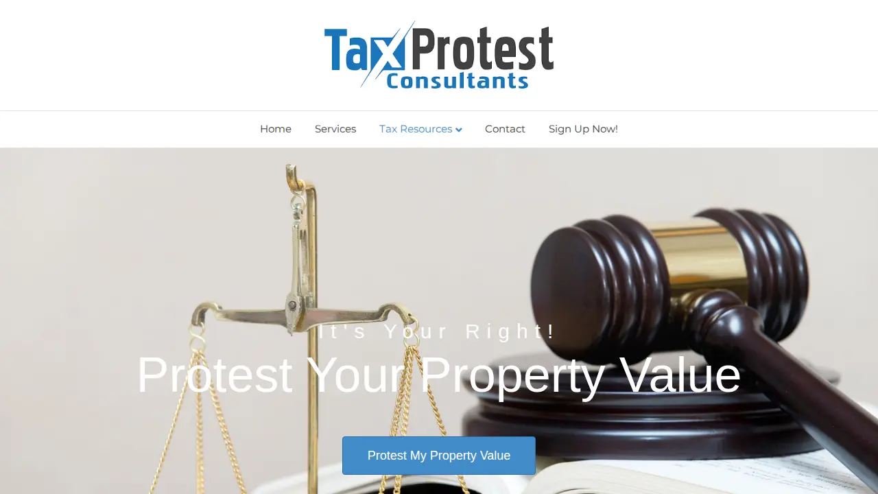 Tax Protest Consultants page