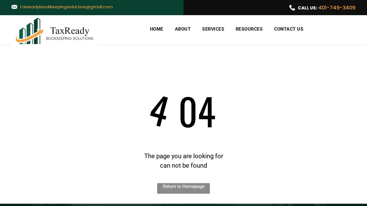 TaxReady Bookkeeping Solutions page