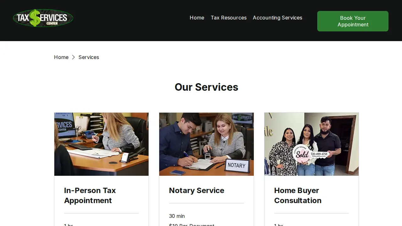 Tax Services Center, LLC page