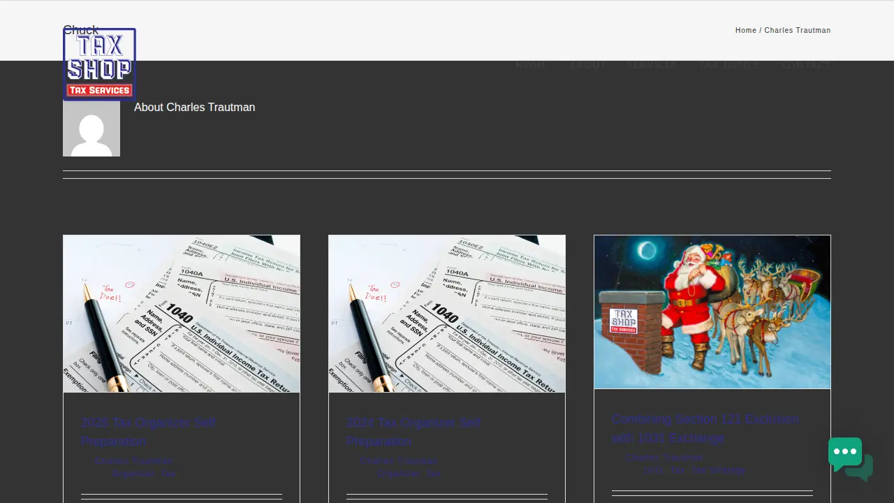Tax Shop page