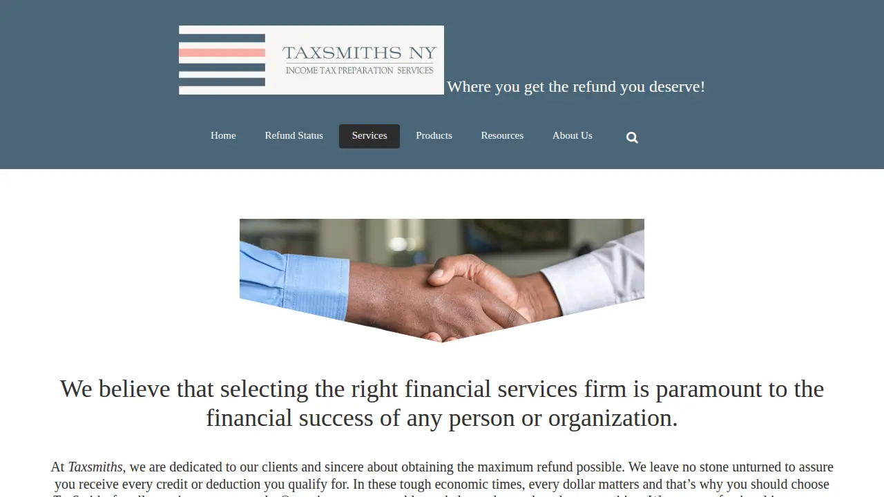 TaxSmiths NY page