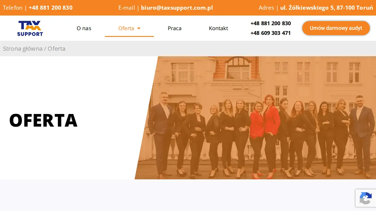 Tax Support page
