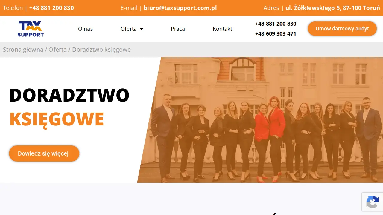 Tax Support page