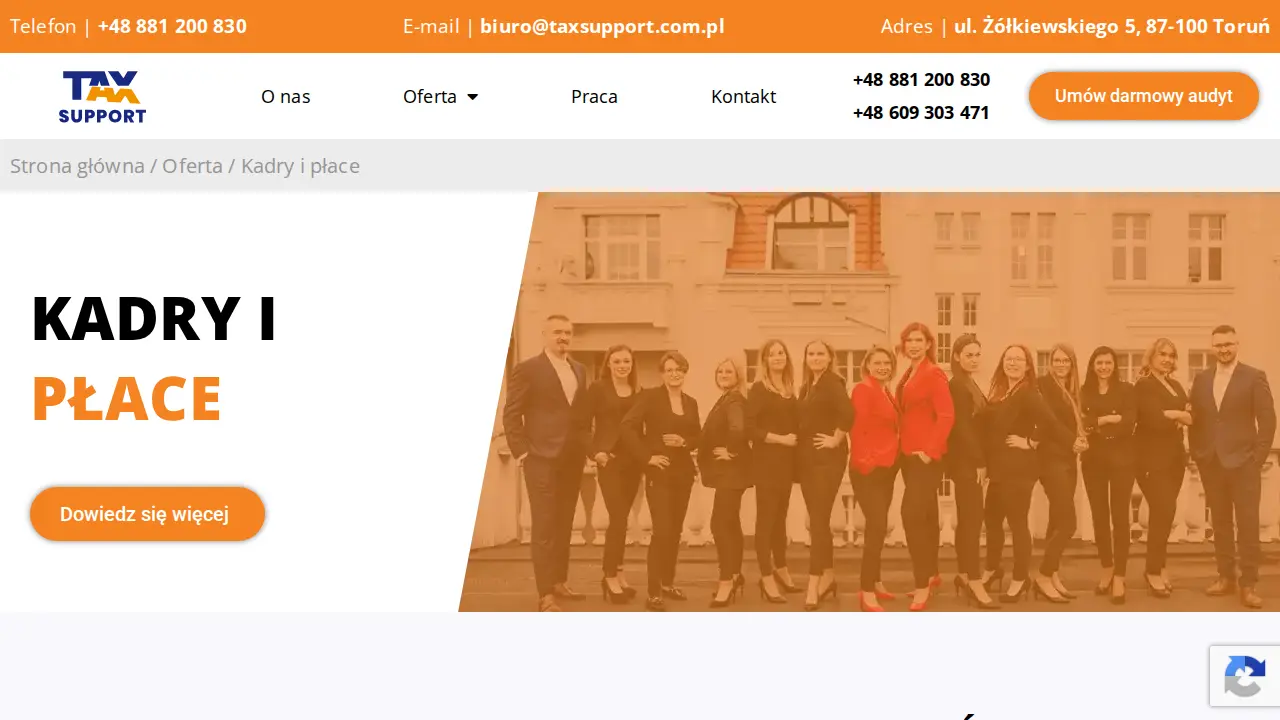 Tax Support page