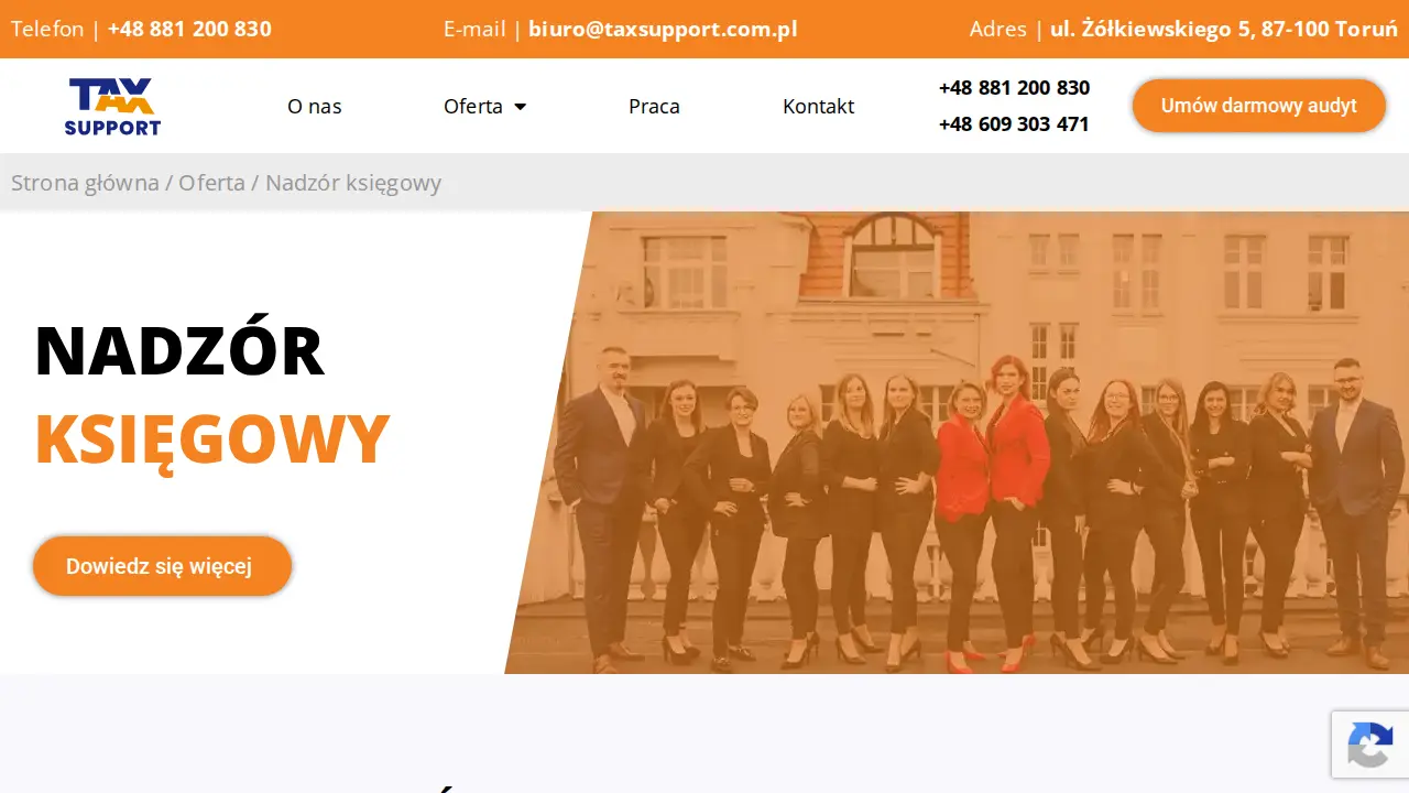 Tax Support page
