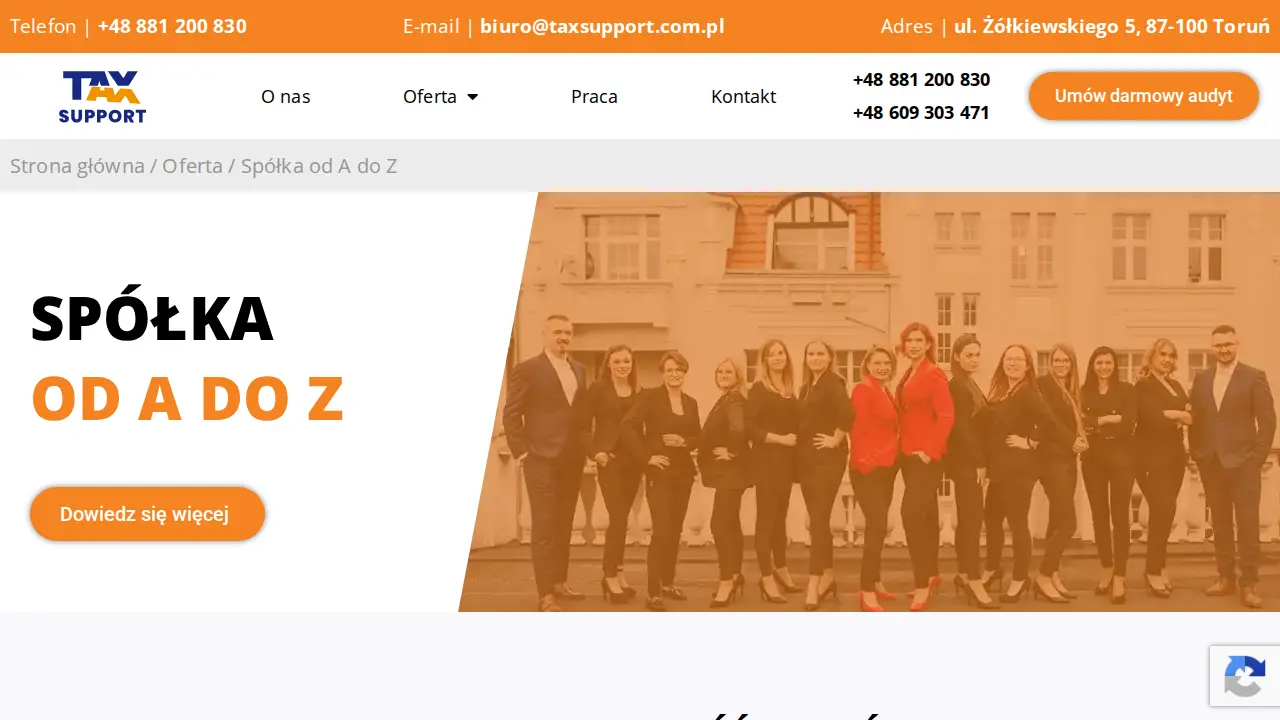 Tax Support page
