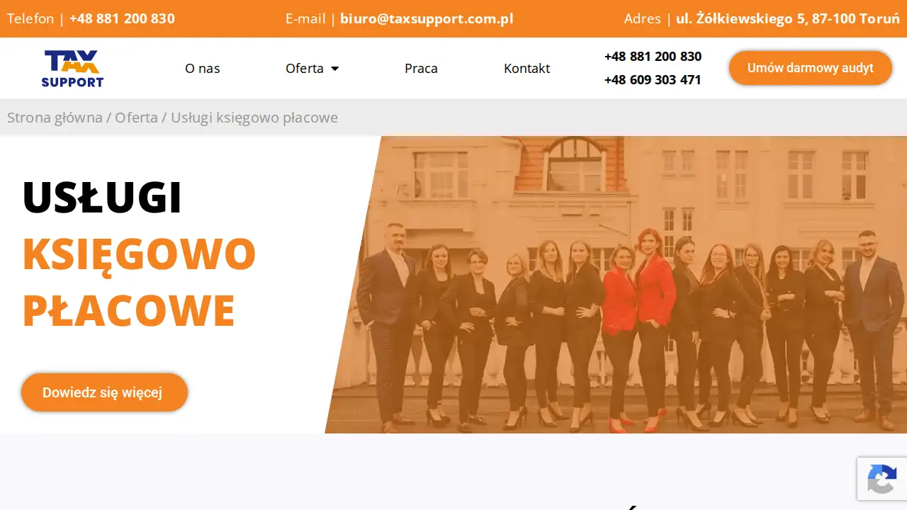 Tax Support page