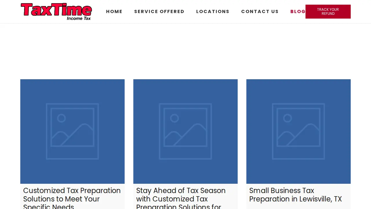 Tax Time Lewisville page