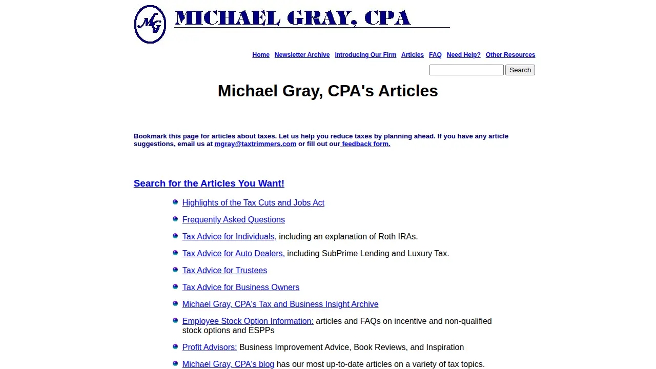 Michael Gray, CPA page