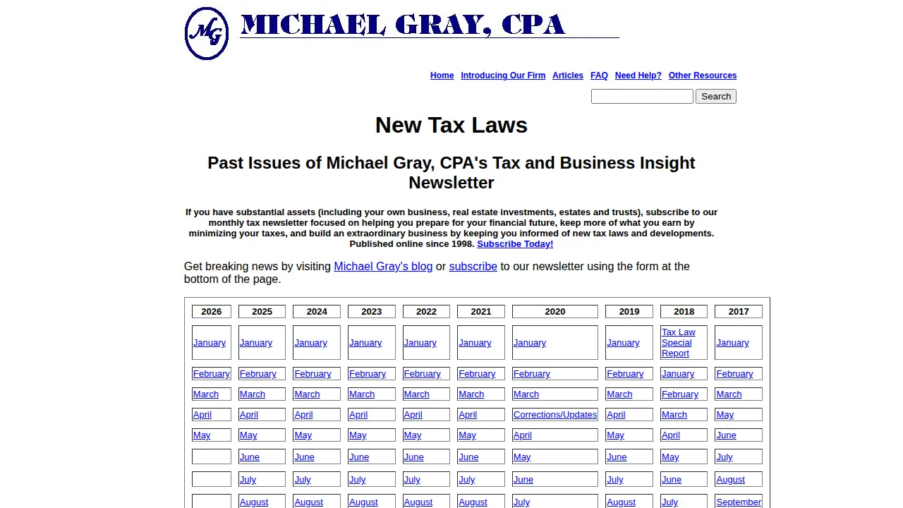 Michael Gray, CPA page