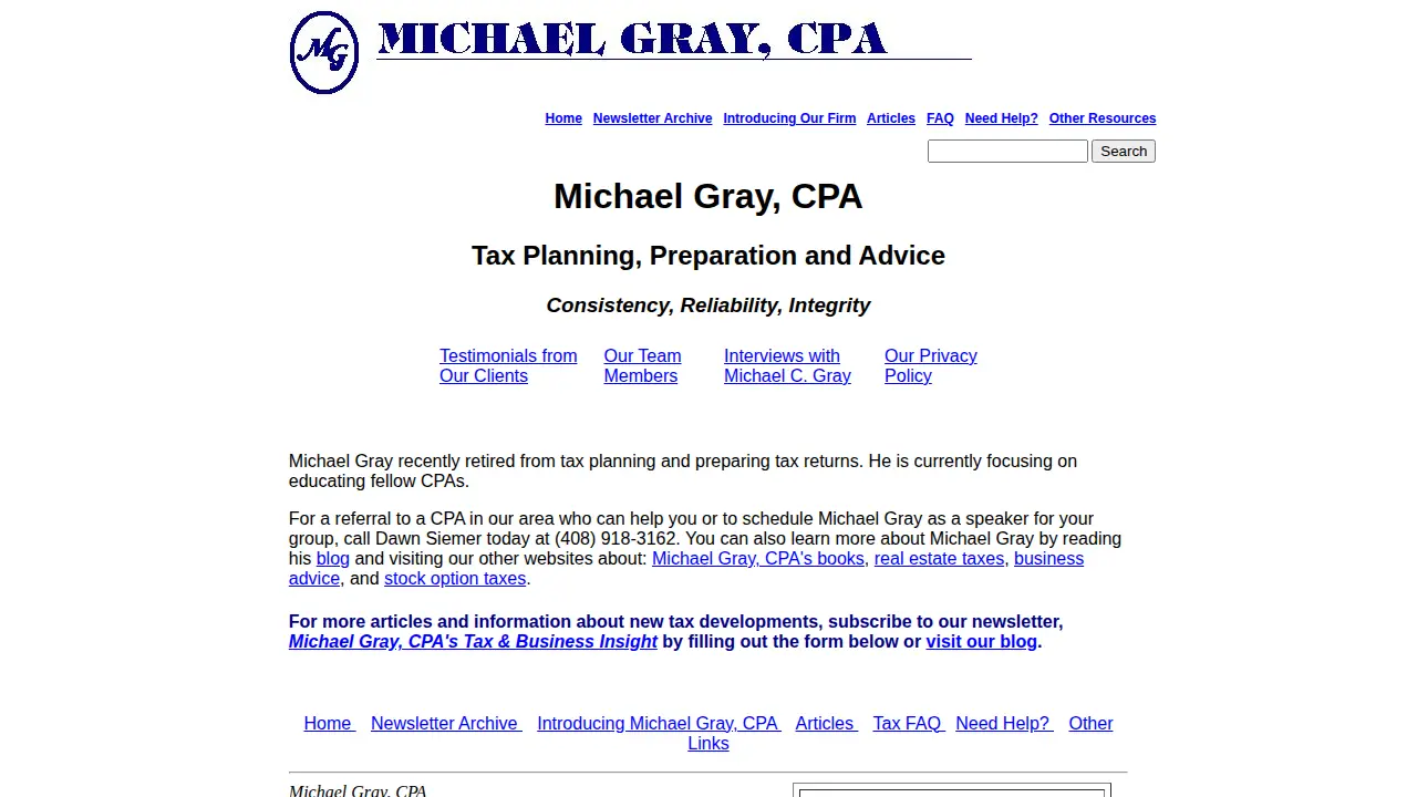 Michael Gray, CPA page