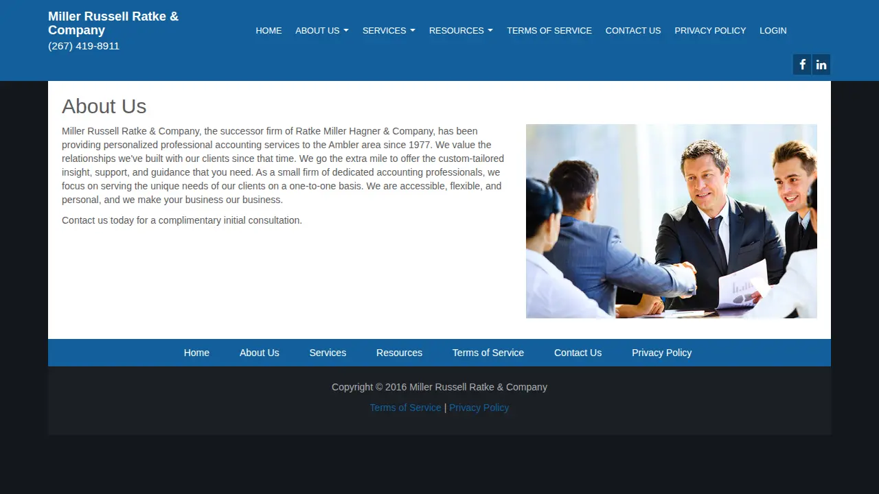 Miller Russell Ratke & Company page