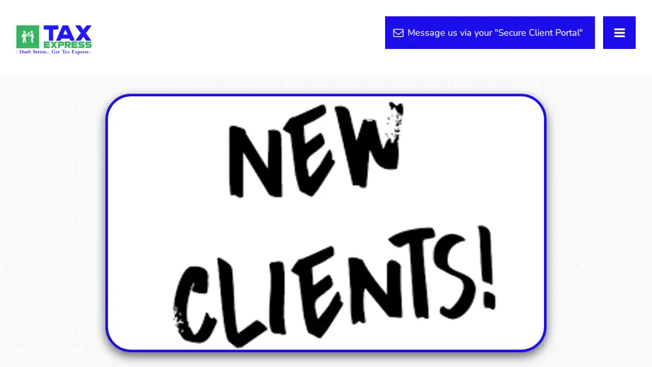 Tax Express page