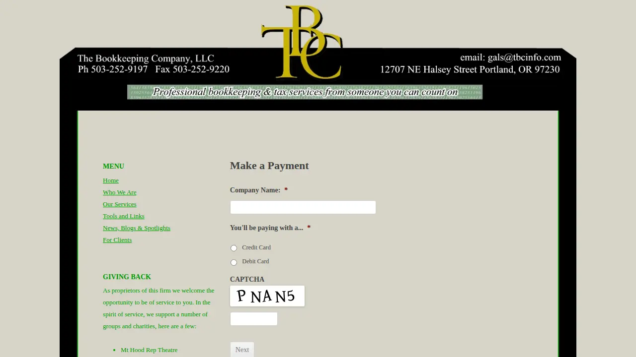 The Bookkeeping Company LLC page