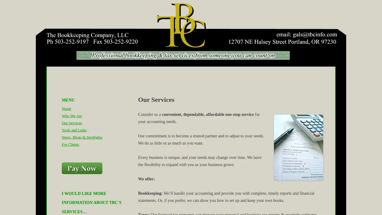 The Bookkeeping Company LLC page