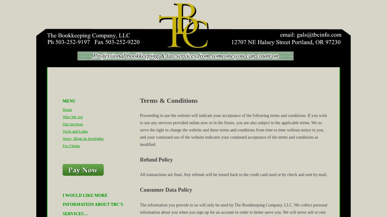 The Bookkeeping Company LLC page