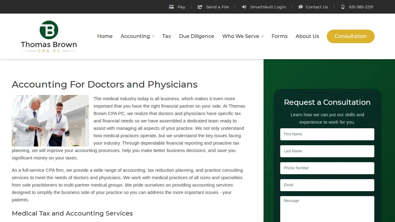 Thomas Brown CPA PC page