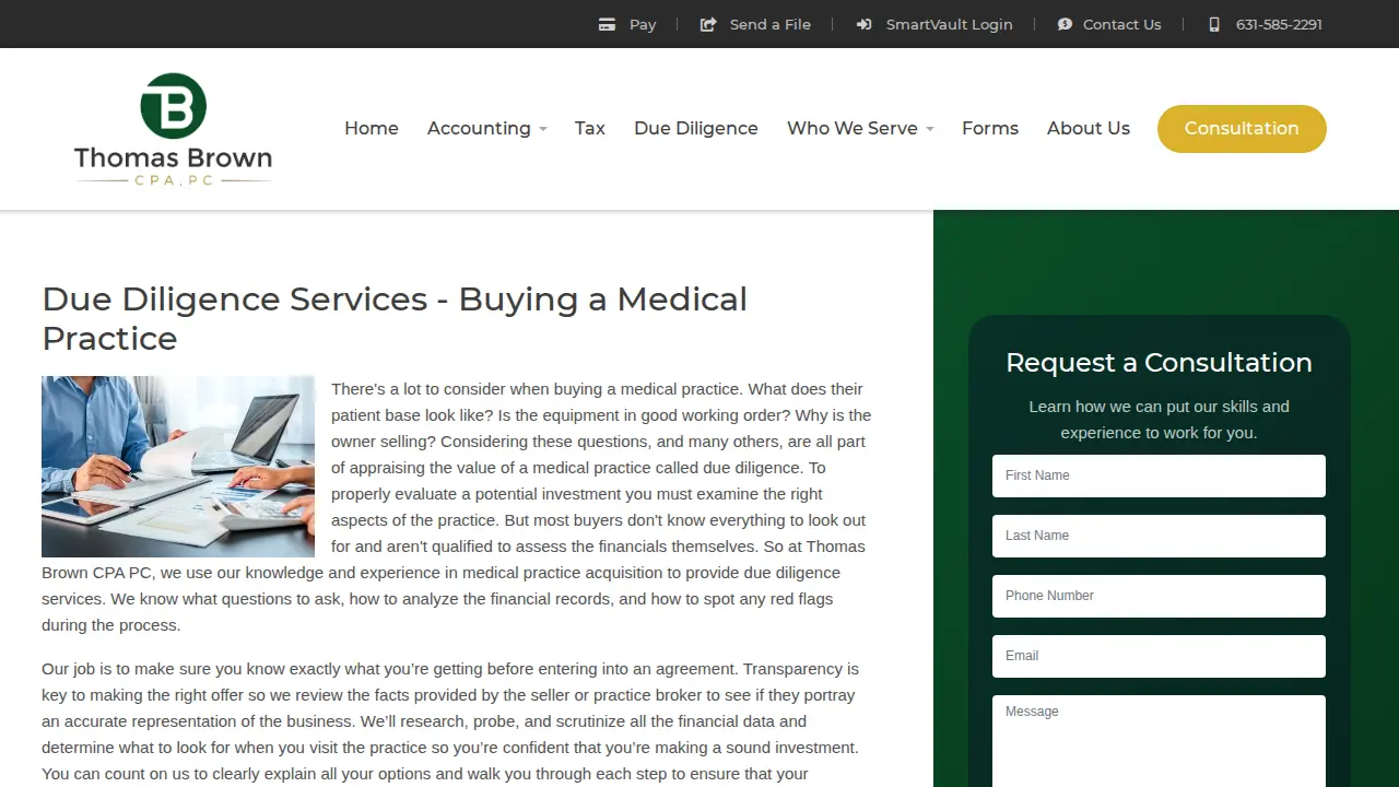 Thomas Brown CPA PC page